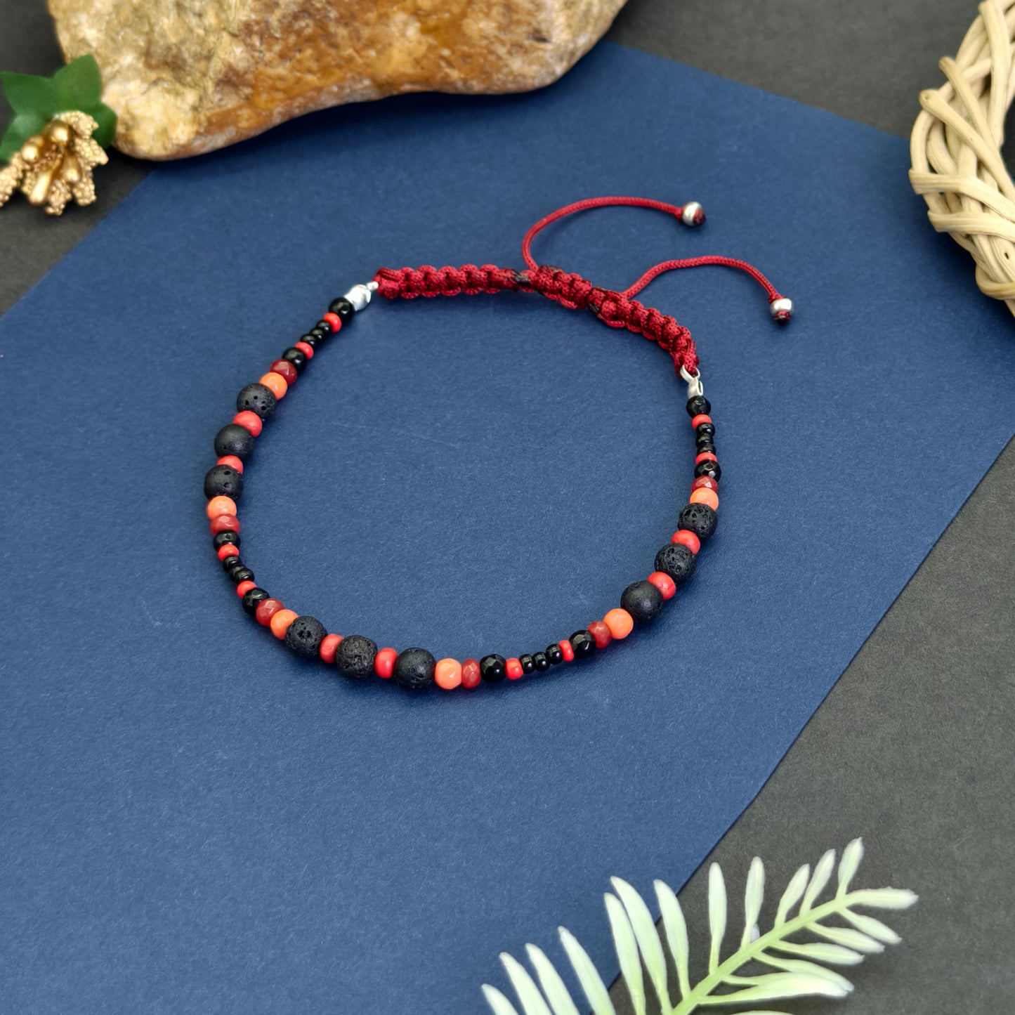 Crimson Drift Anklet