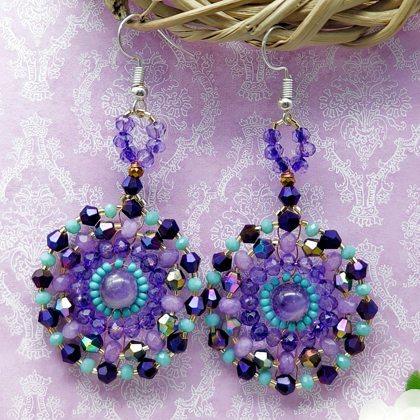 Amethyst Aura Earrings