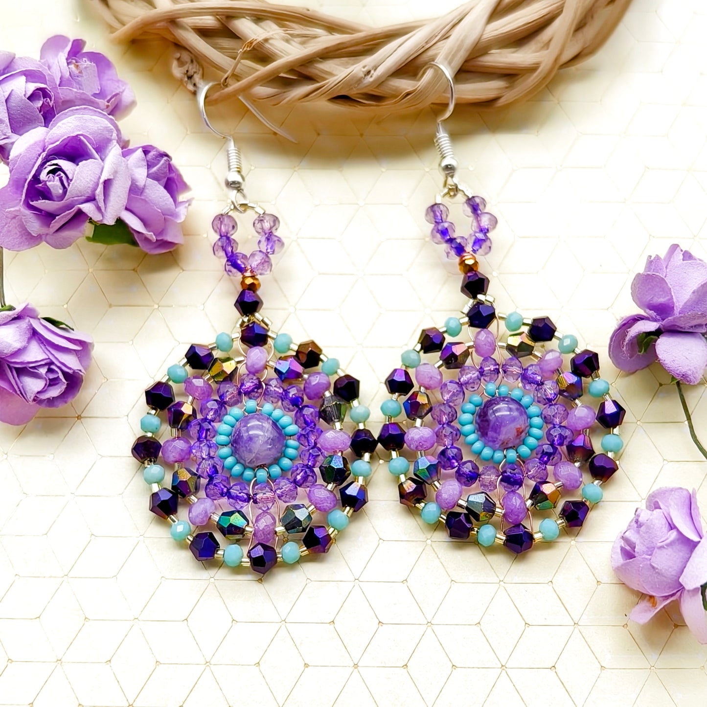 Amethyst Aura Earrings