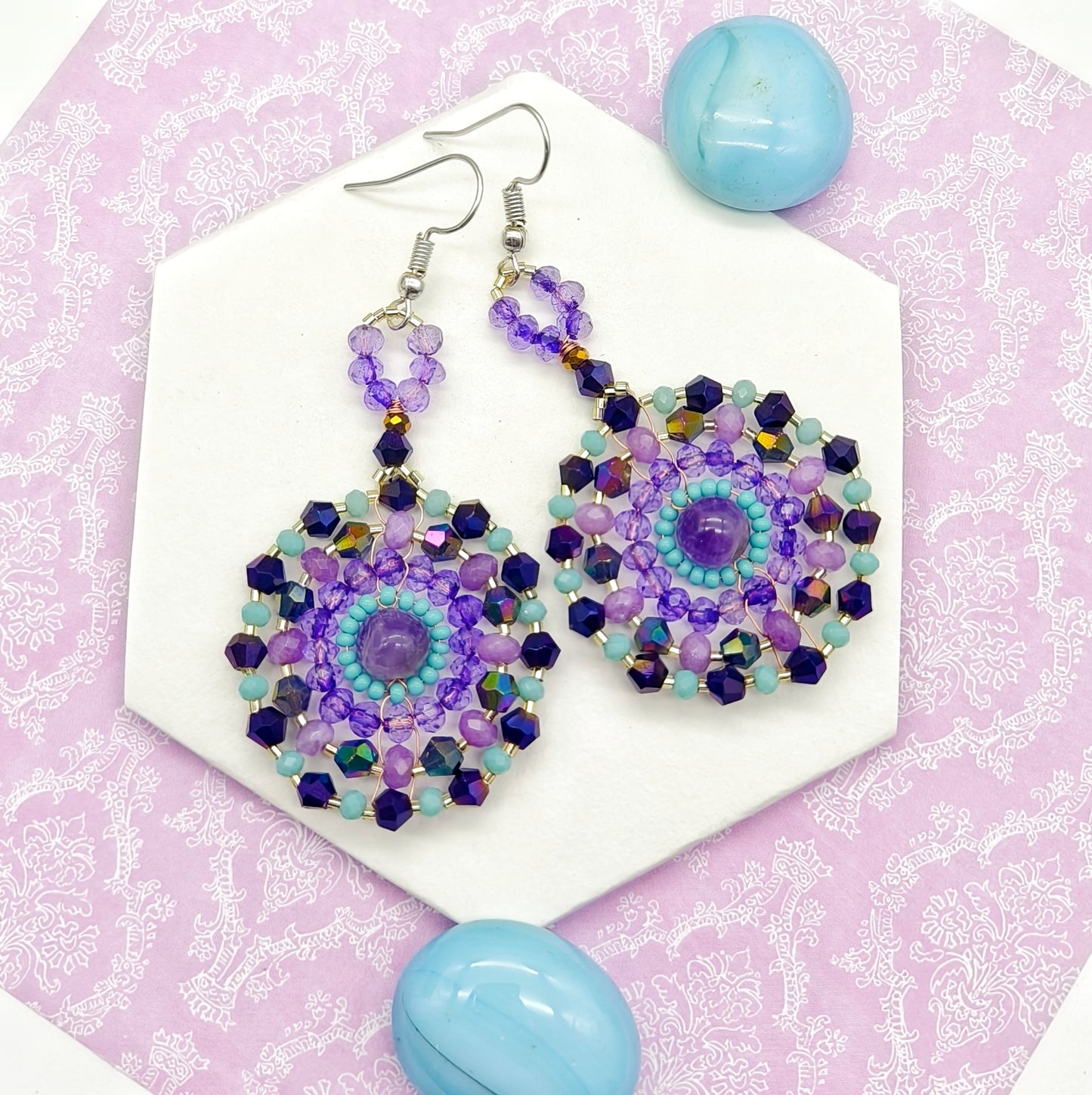 Amethyst Aura Earrings