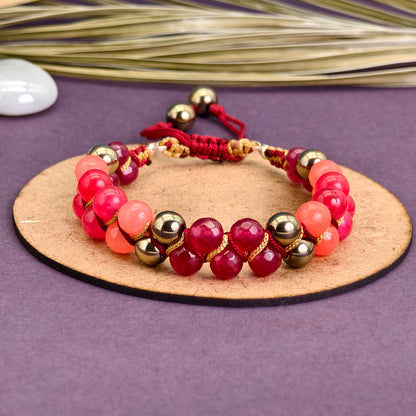 The Dragonfire Ruby Macramé Bracelet
