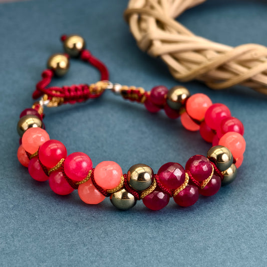The Dragonfire Ruby Macramé Bracelet