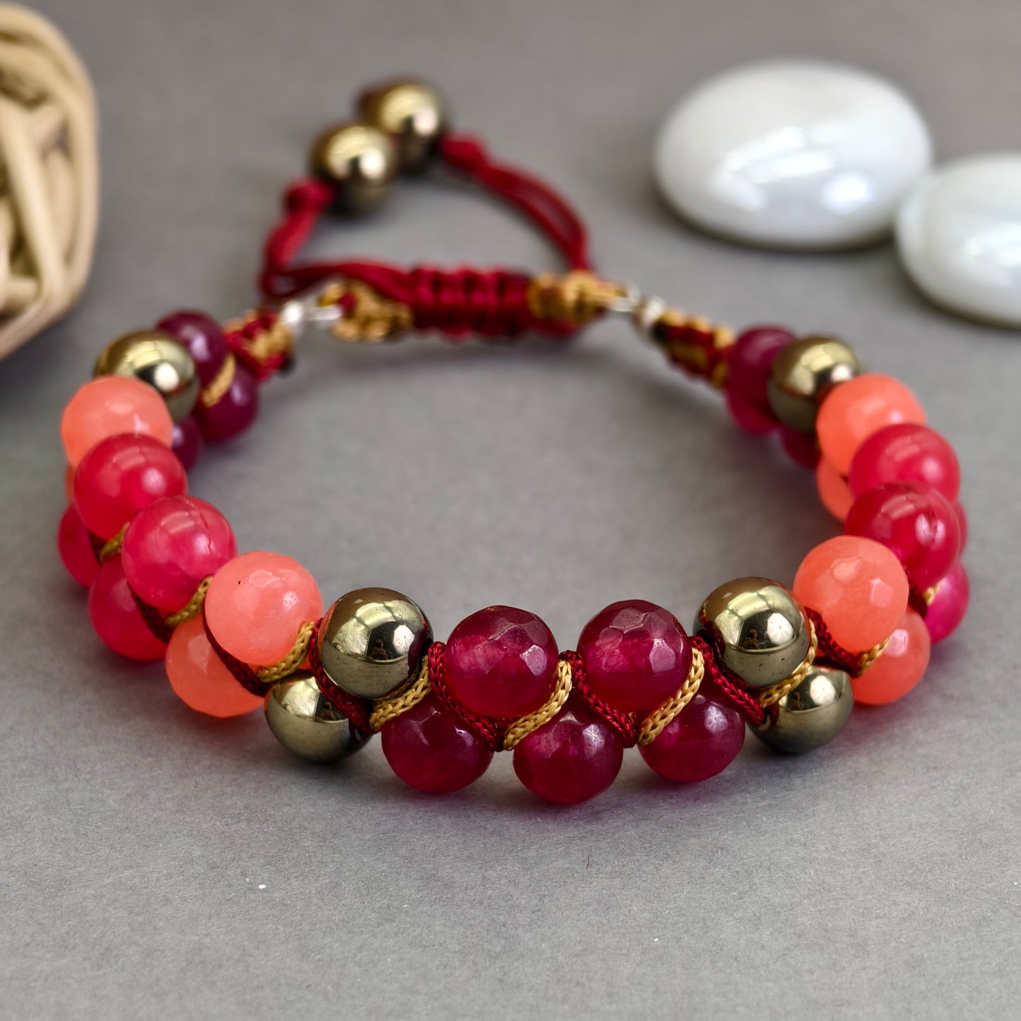 The Dragonfire Ruby Macramé Bracelet