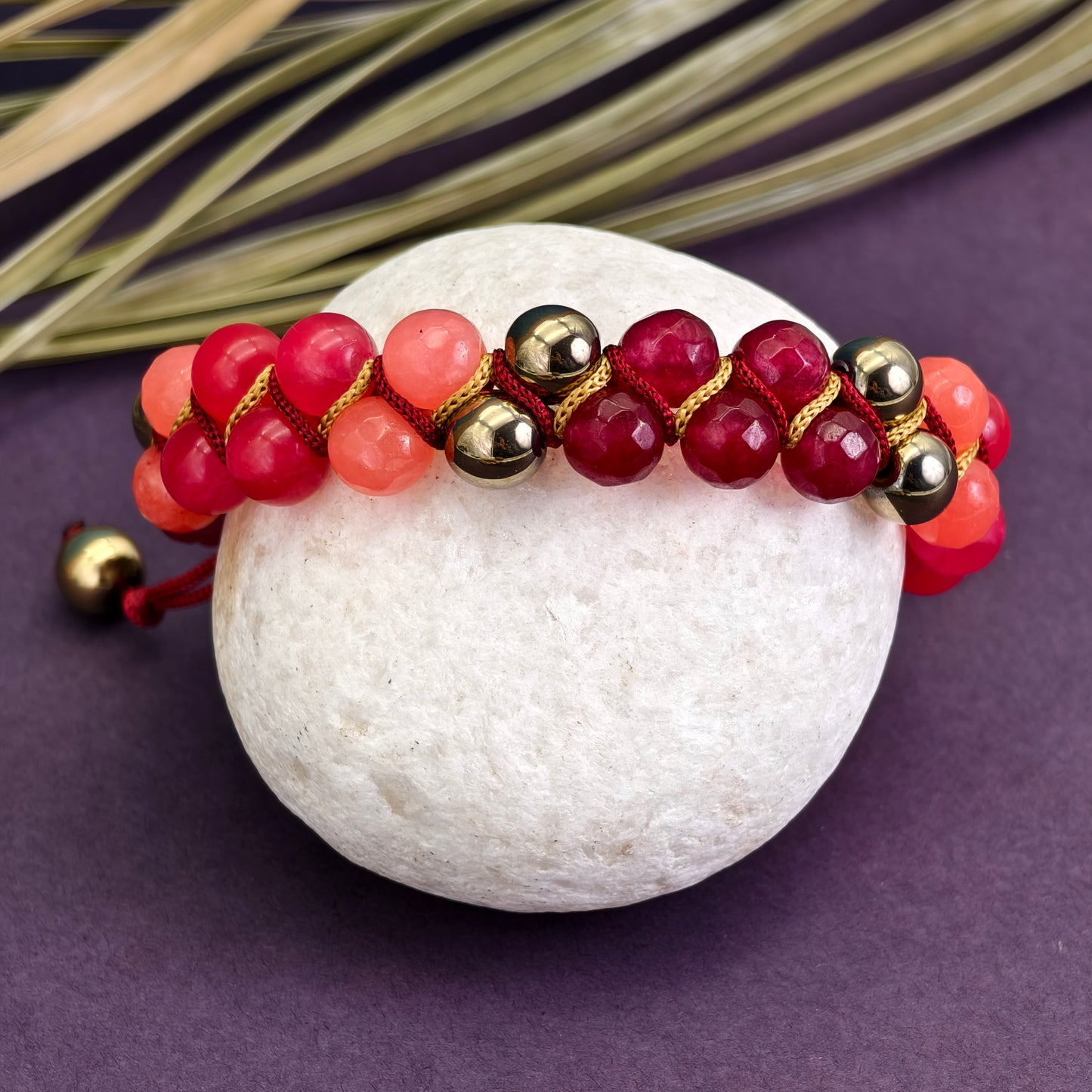 The Dragonfire Ruby Macramé Bracelet