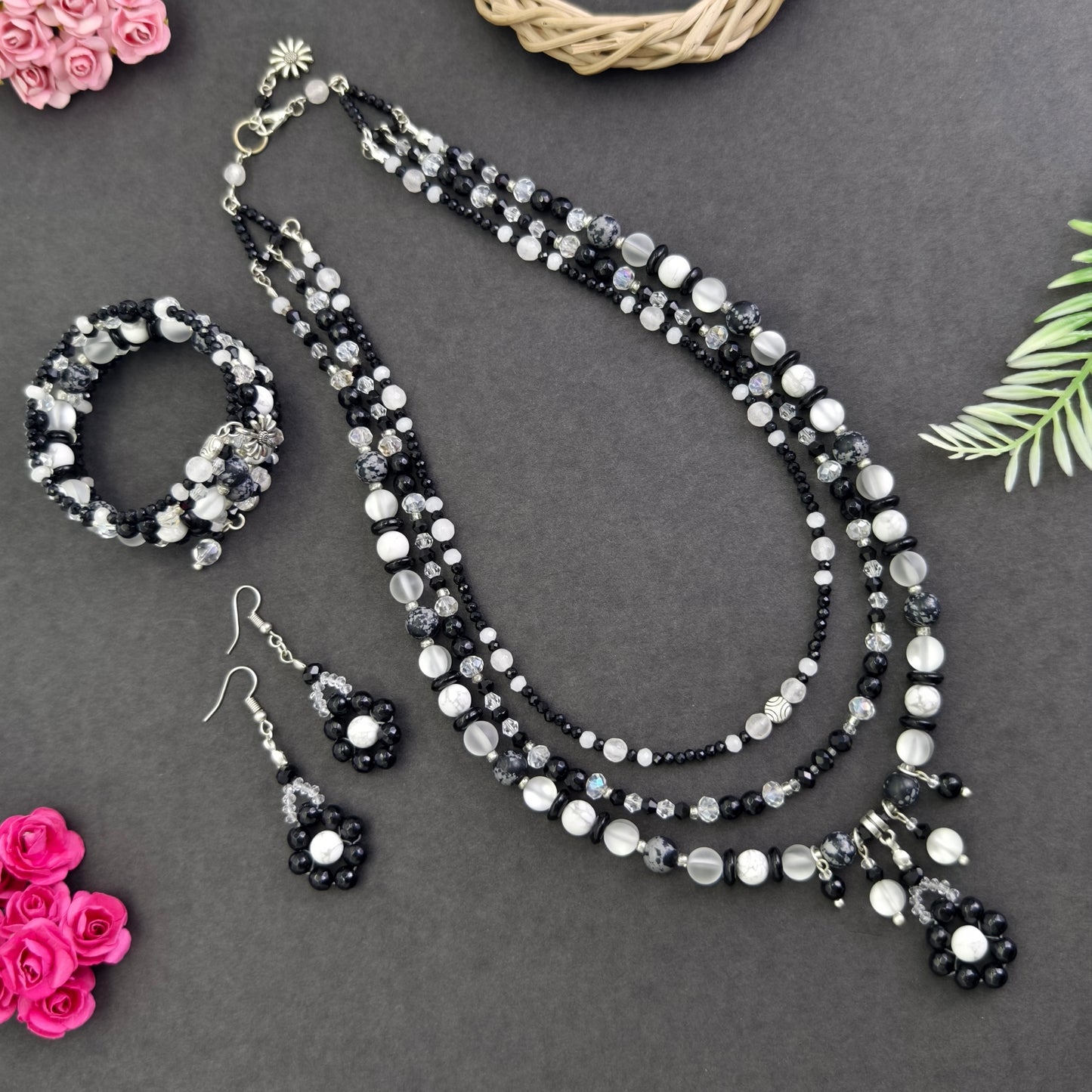 Midnight Blossom Necklace Set