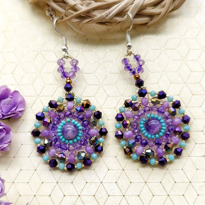 Amethyst Aura Earrings