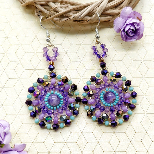 Amethyst Aura Earrings