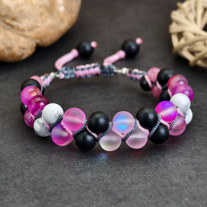 The Sakura Eclipse Macramé Bracelet