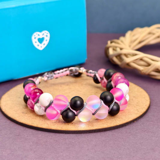 The Sakura Eclipse Macramé Bracelet