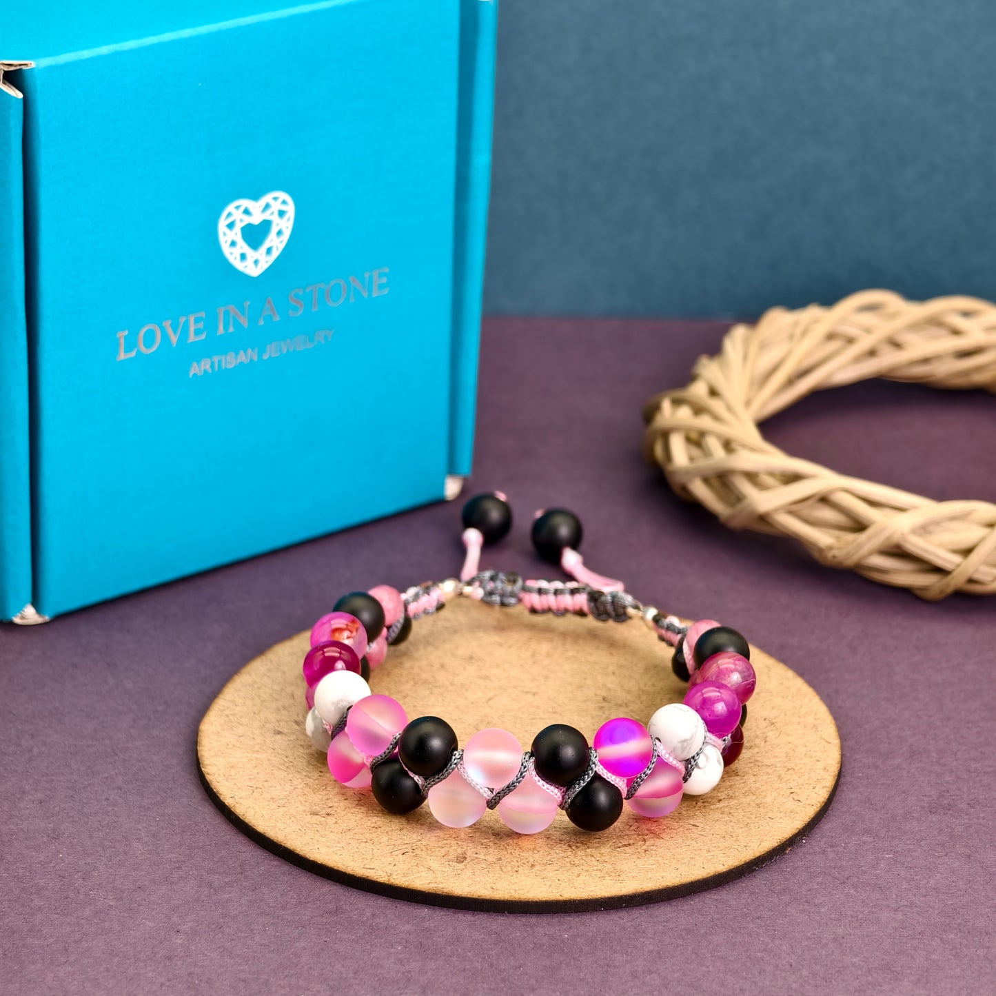 The Sakura Eclipse Macramé Bracelet