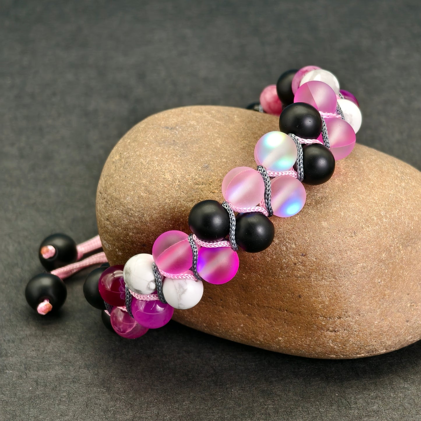 The Sakura Eclipse Macramé Bracelet