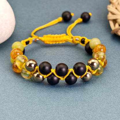 The Solar Eclipse Macramé Bracelet