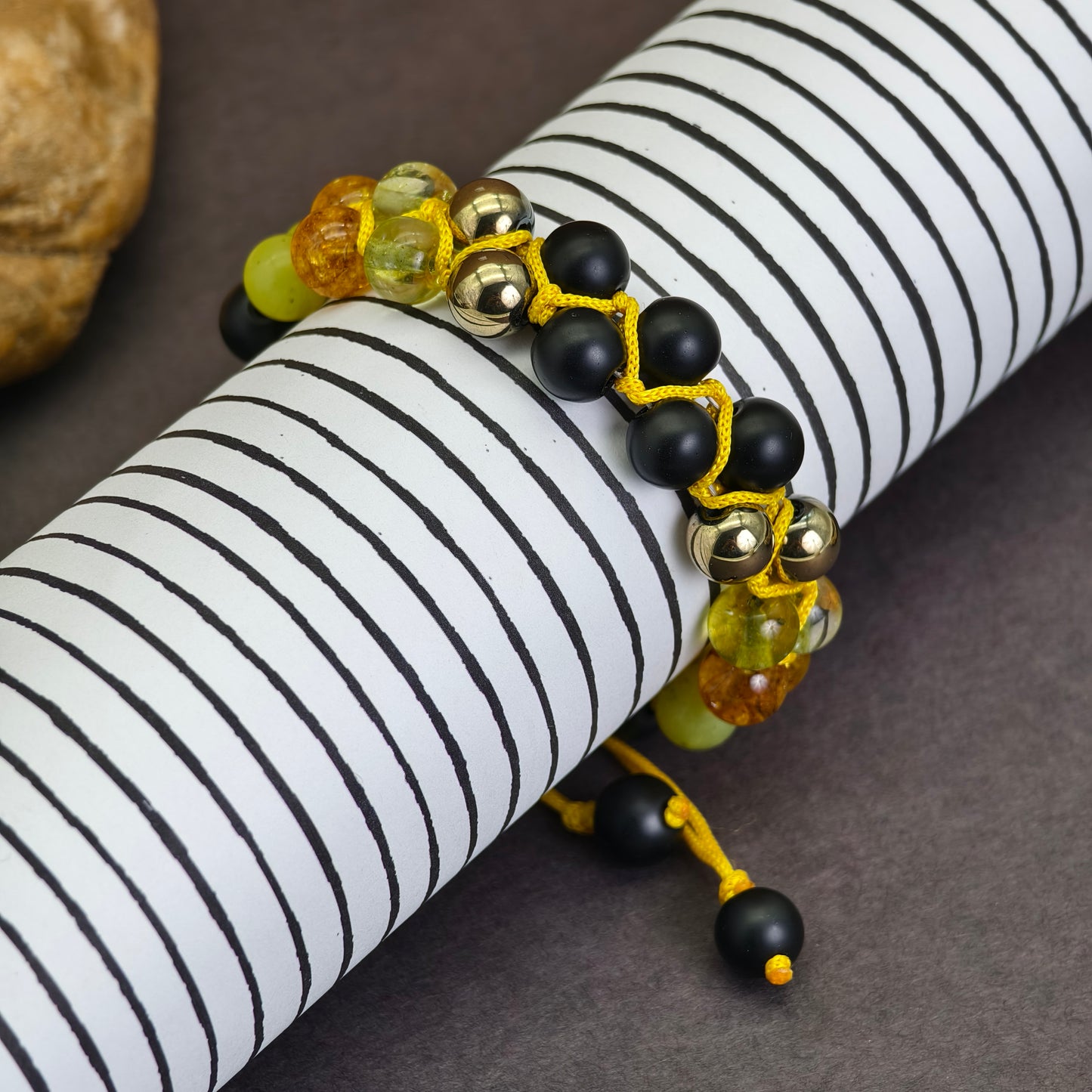The Solar Eclipse Macramé Bracelet