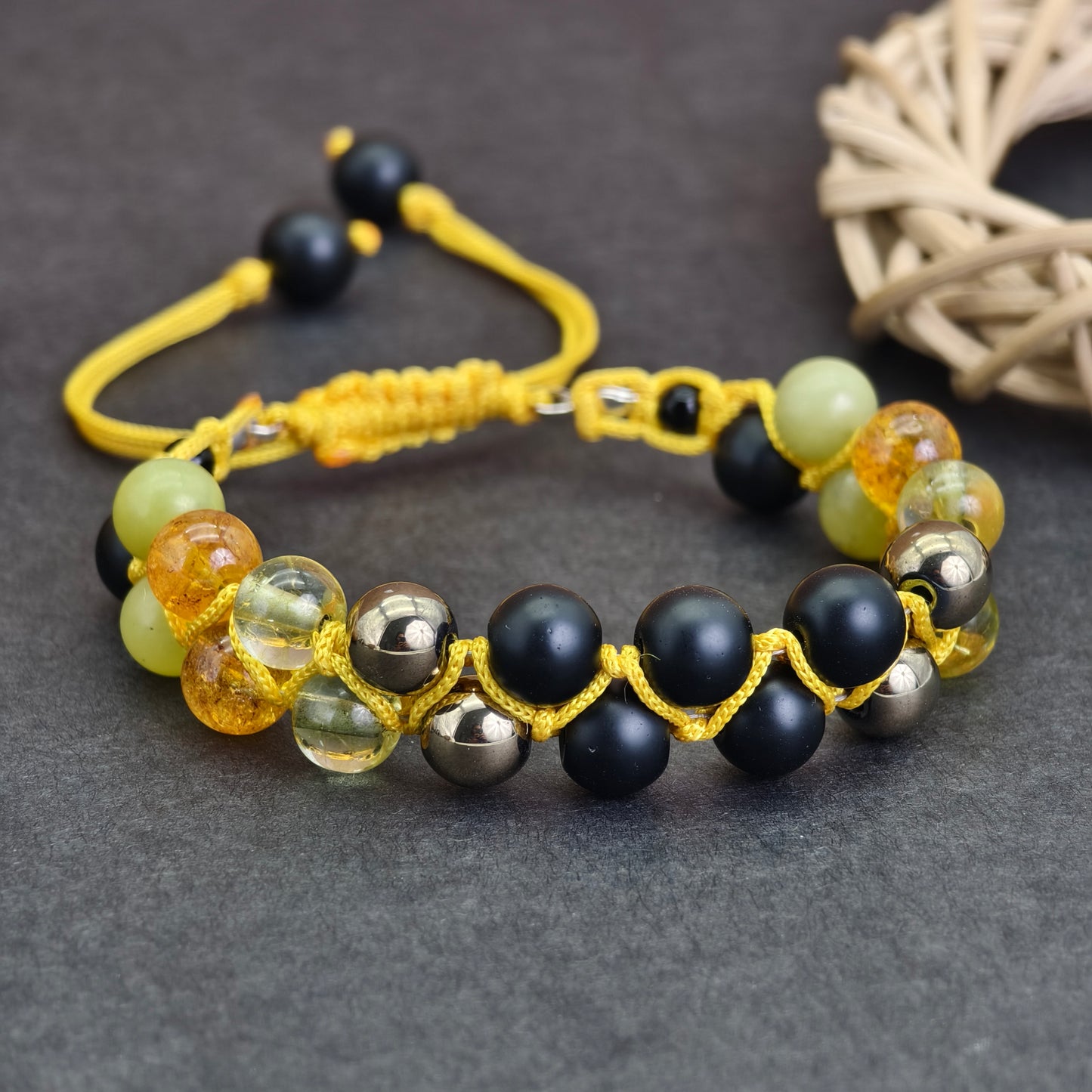 The Solar Eclipse Macramé Bracelet