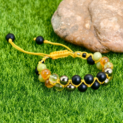 The Solar Eclipse Macramé Bracelet