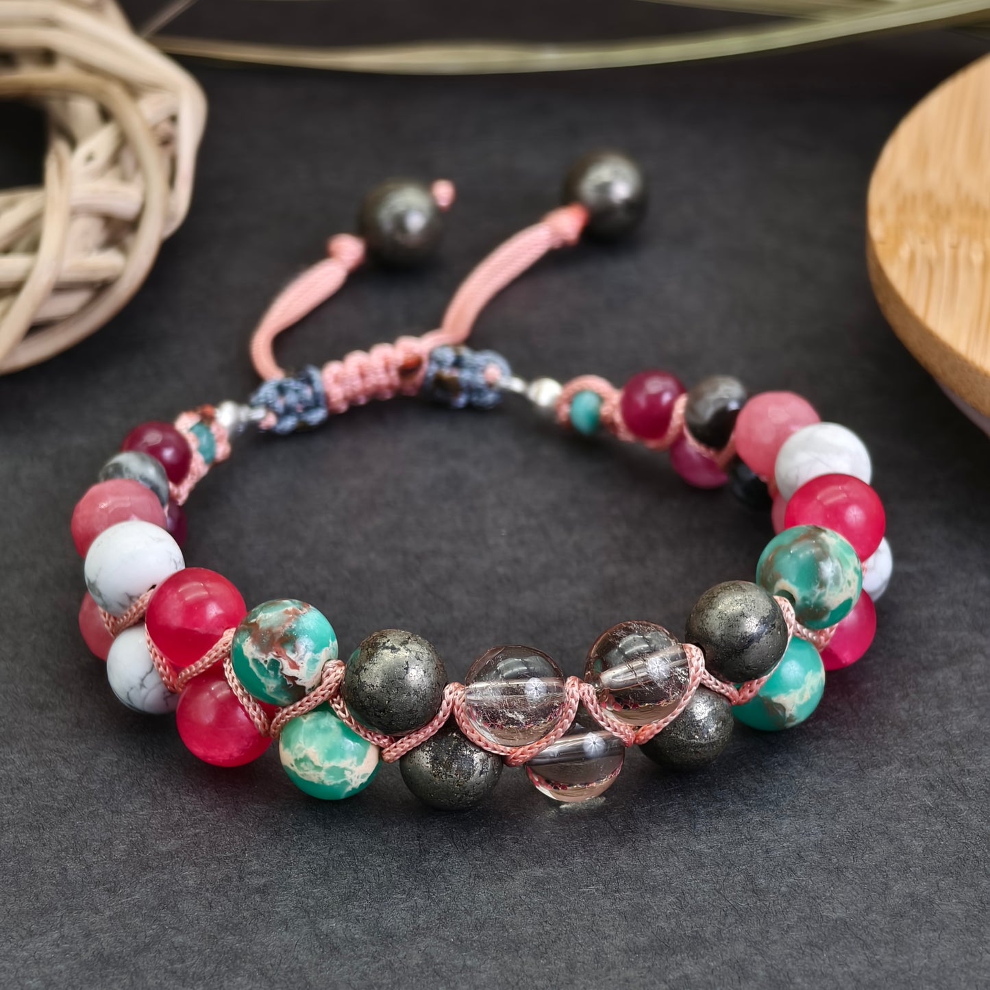 The Gemstone Gauntlet Macramé Bracelet