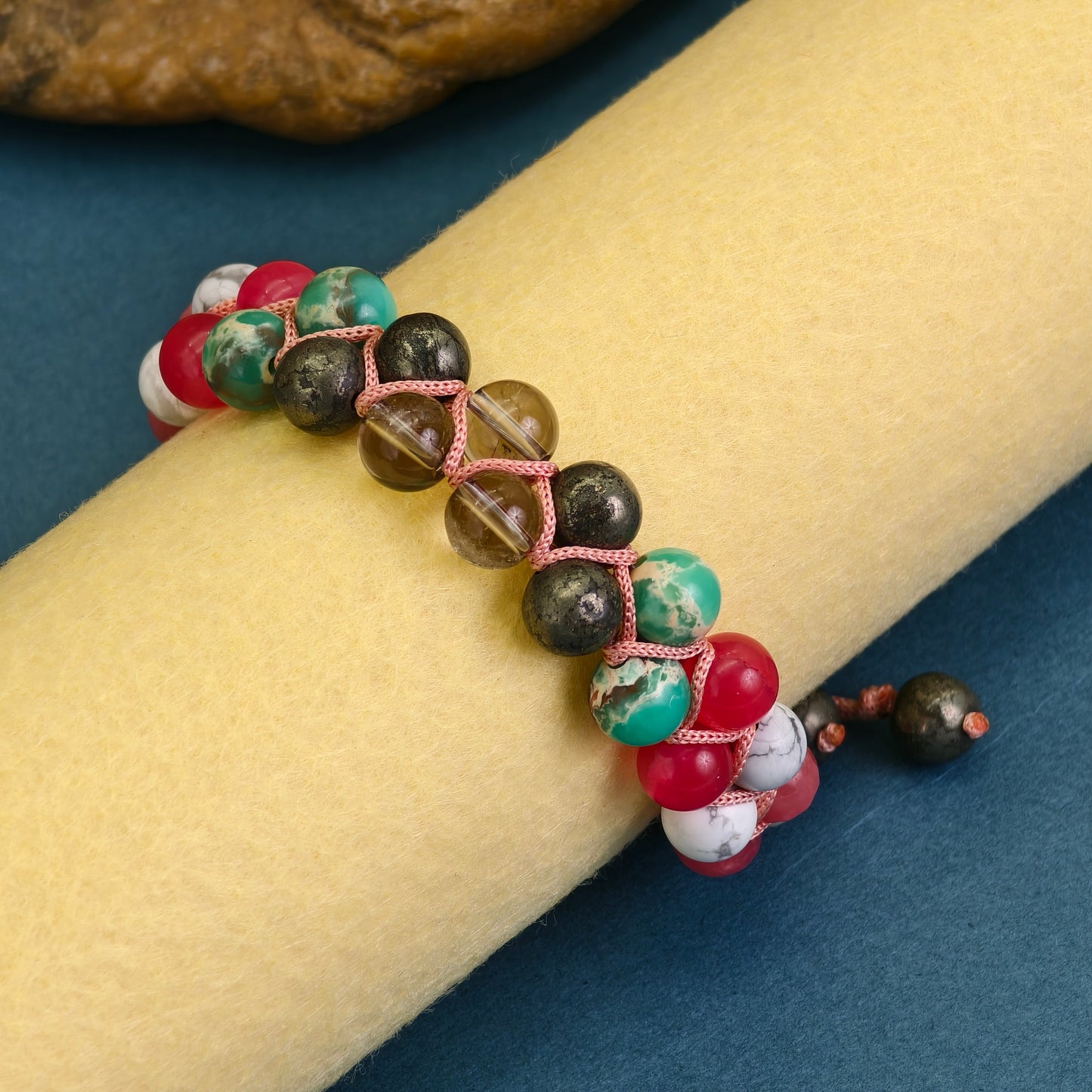 The Gemstone Gauntlet Macramé Bracelet