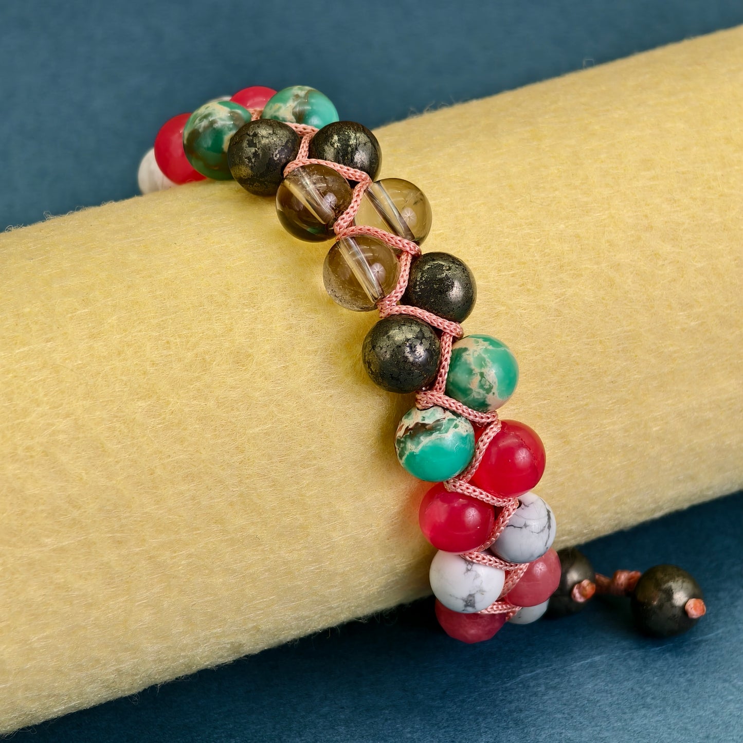 The Gemstone Gauntlet Macramé Bracelet